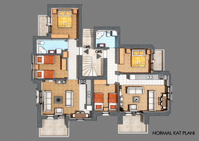 Sarıçetin Apt. 2 normal kat plan